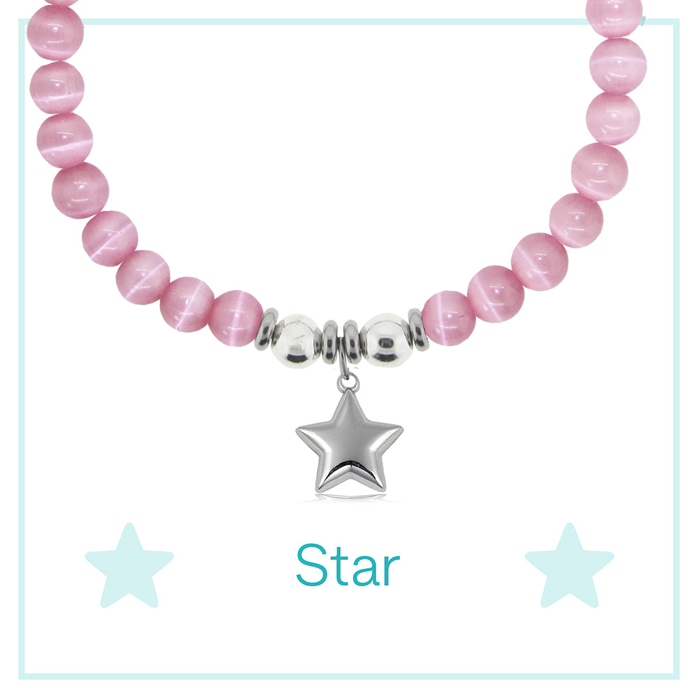 Star Charm with Light Blue Agate Charity Bracelet