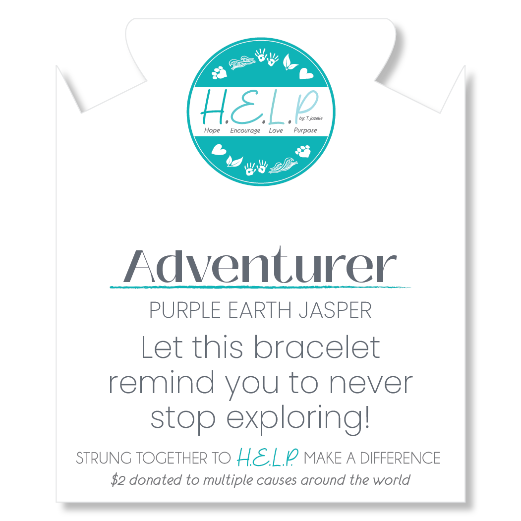 HELP by TJ Adventurer Stacker with Purple Earth Jasper