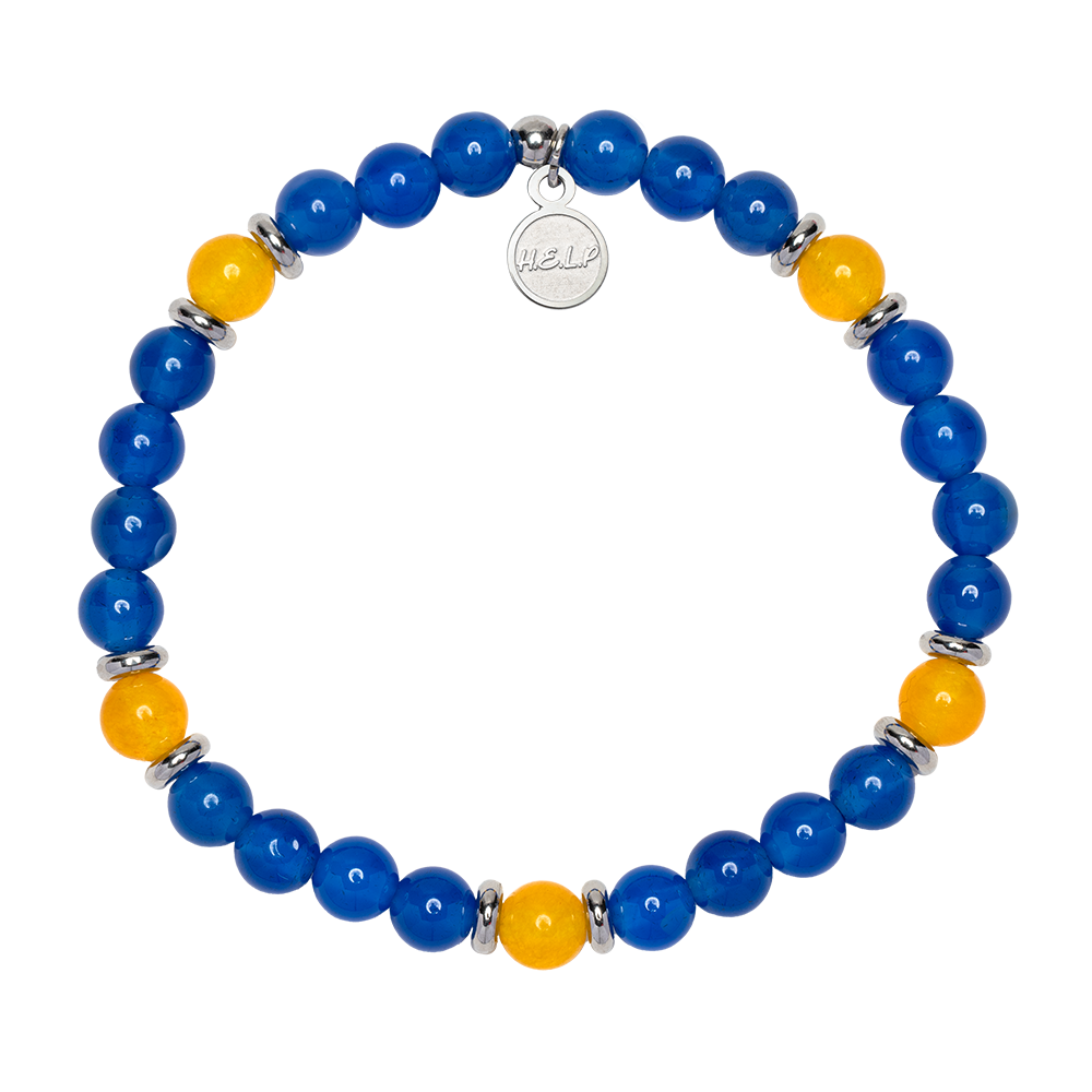 HELP by TJ Alex's Lemonade Stand Stacker: Royal Jade & Yellow Jade Bracelet