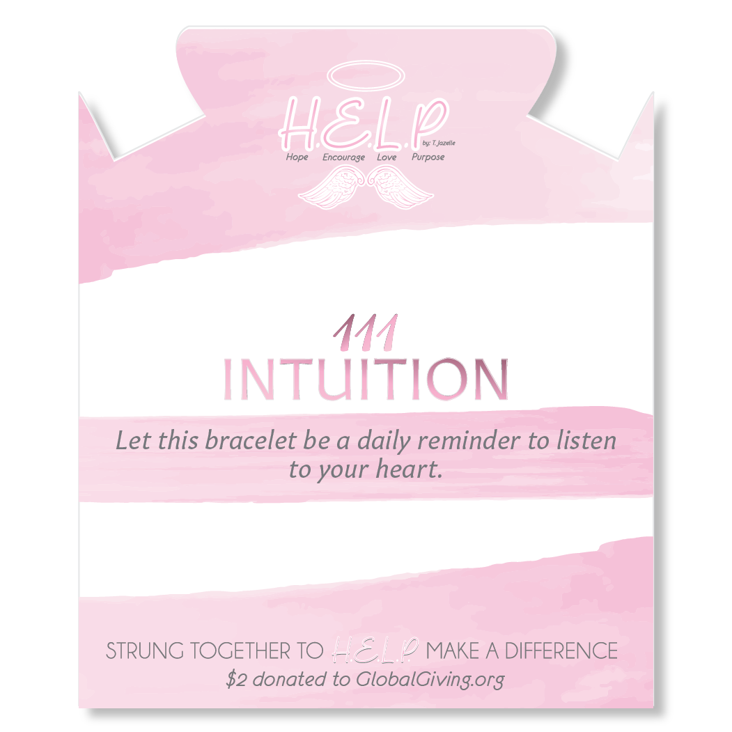 HELP by TJ Angel Number 111 Intuition Charm with Pink Cats Eye Charity Bracelet