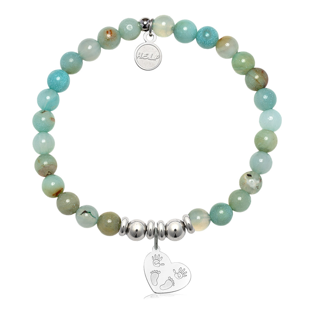 HELP by TJ Baby Love Charm with Multi Amazonite Charity Bracelet
