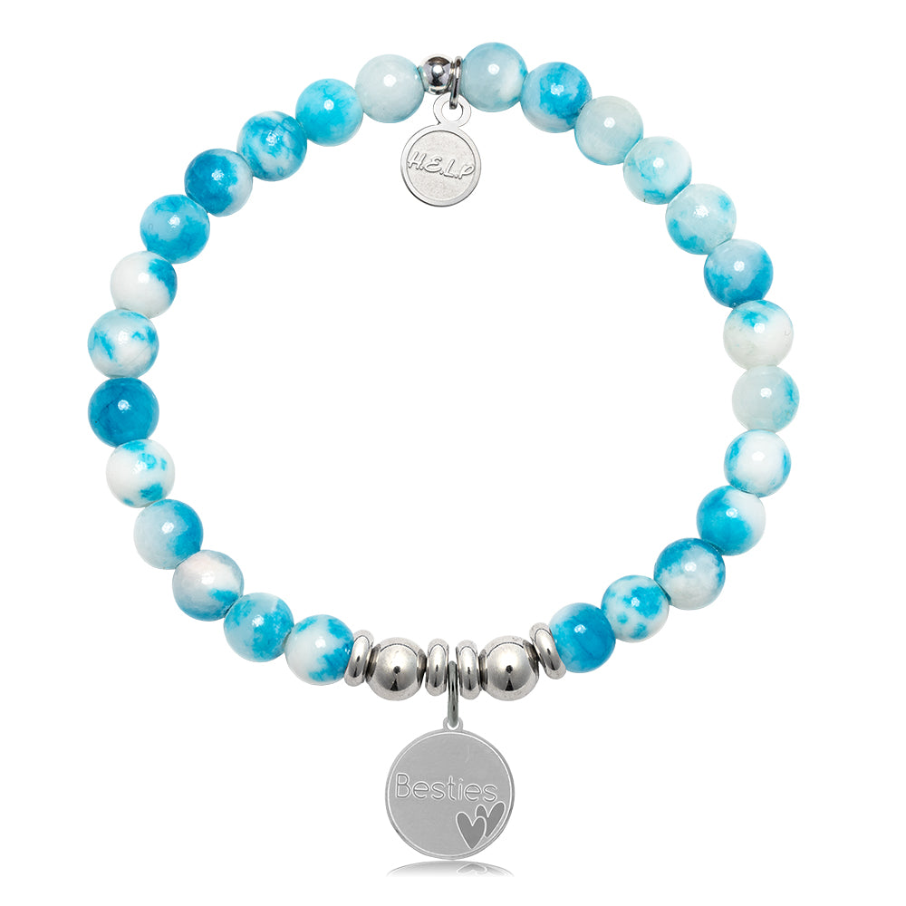 HELP by TJ Besites Charm with Peppermint Jade Charity Bracelet