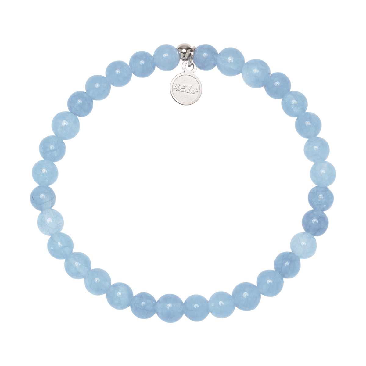 Calm Stacker Bracelet with Light Blue Quartz Beads – HELP by TJ