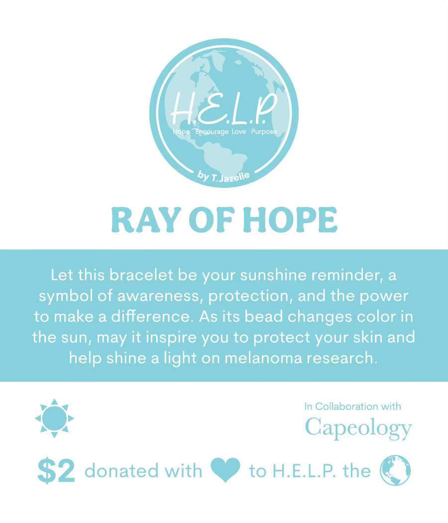 HELP by TJ Capeology x H.E.L.P. Ray of Hope Pink Selenite Stacker Charity Bracelet