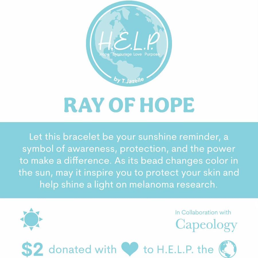 HELP by TJ Capeology x H.E.L.P. Ray of Hope Stacker Charity Bracelet