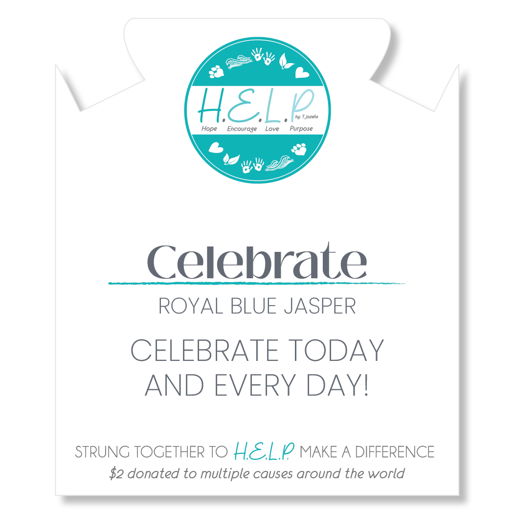 HELP by TJ Celebrate Stacker with Royal Blue Jasper