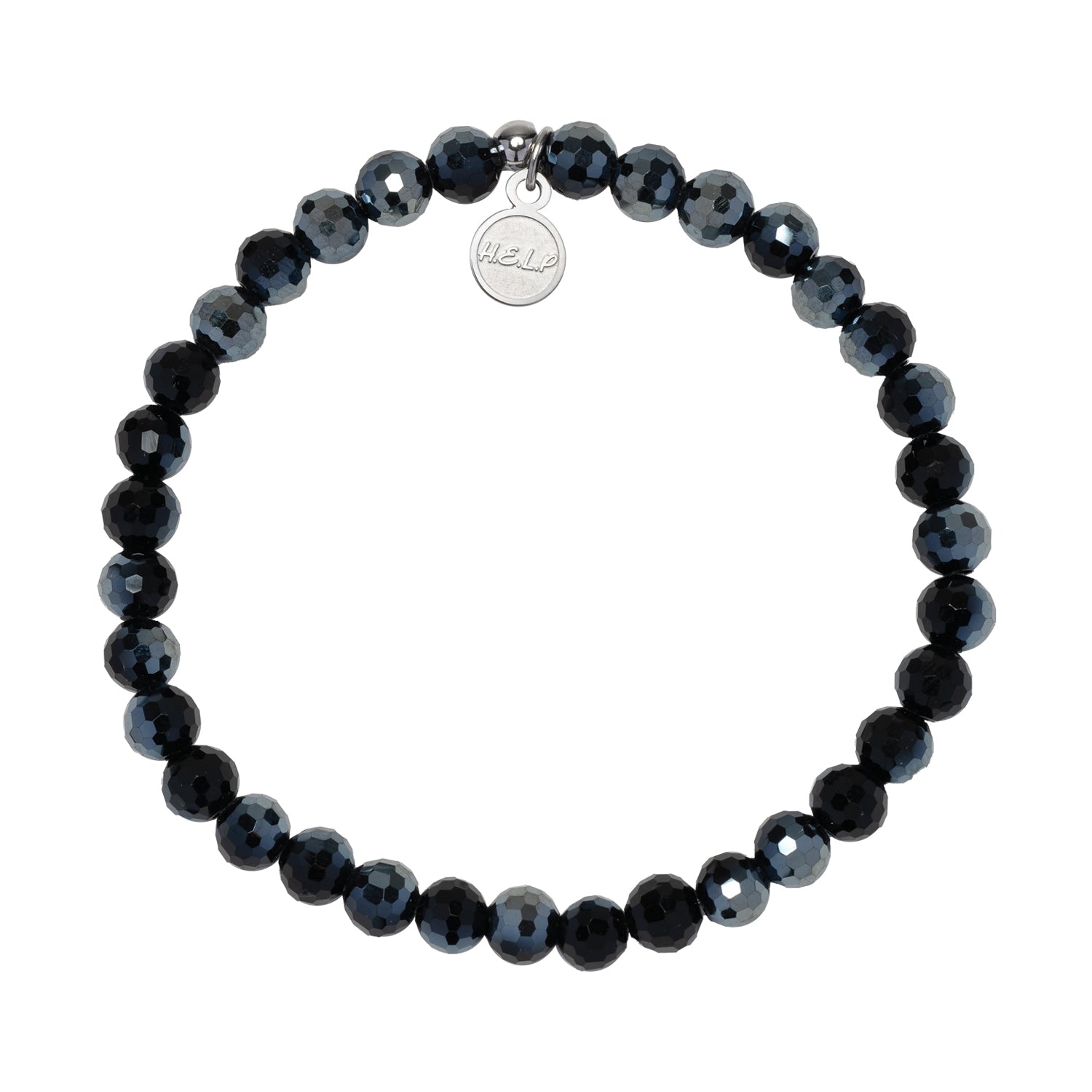 HELP by TJ Dream Stacker Bracelet with Black Cryslat Beads