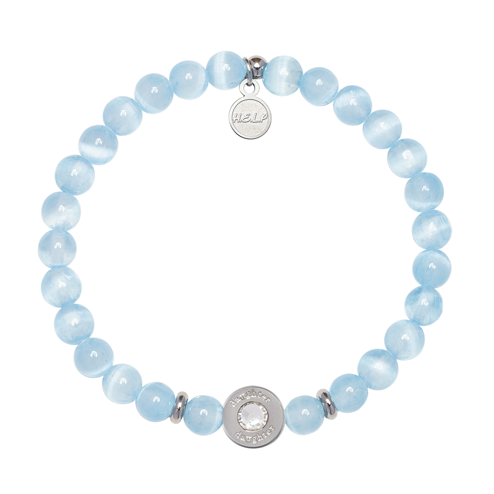 HELP by TJ Family Collection: Daughter Bead with Blue Selenite Charity Bracelet