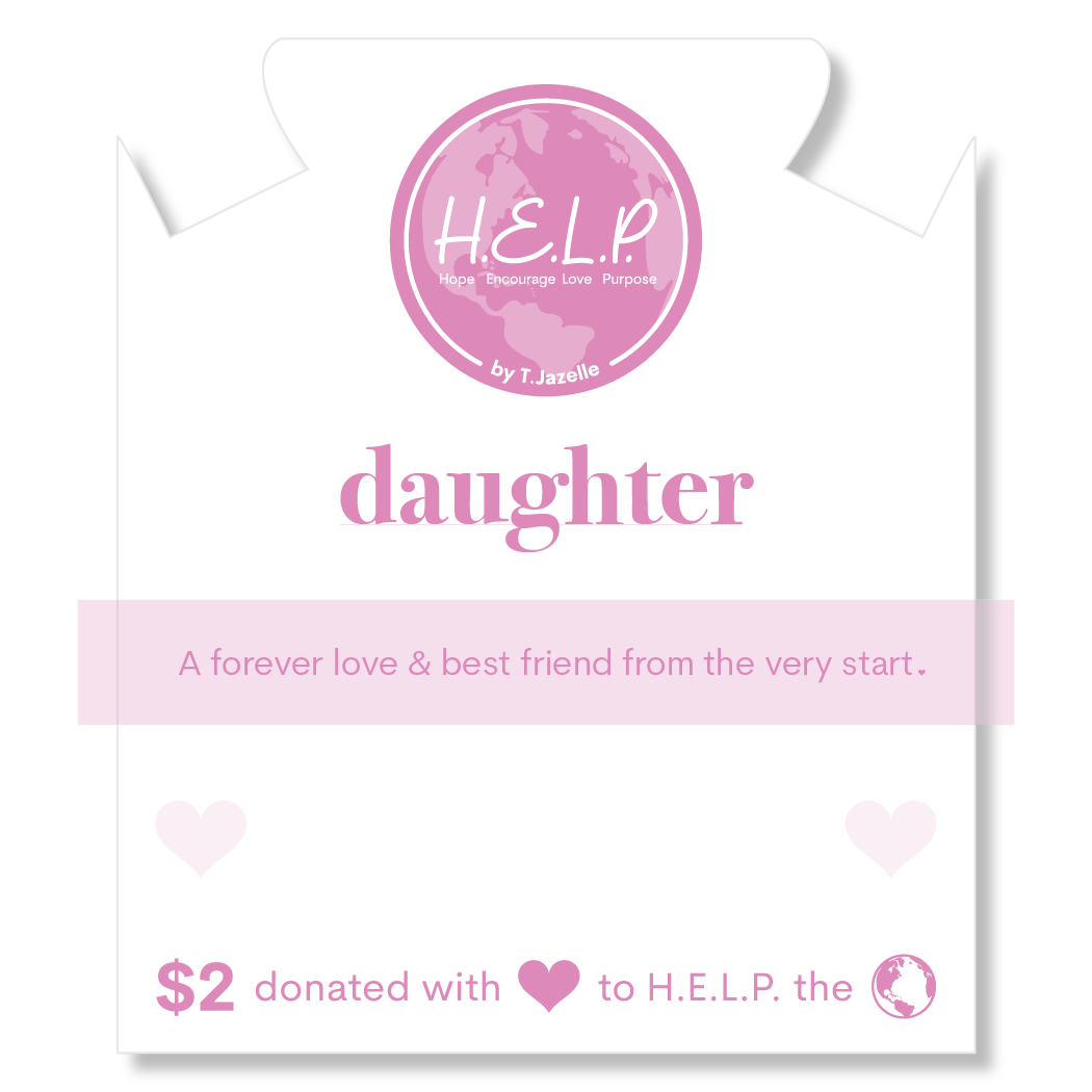 HELP by TJ Family Collection: Daughter Bead with Blue Selenite Charity Bracelet