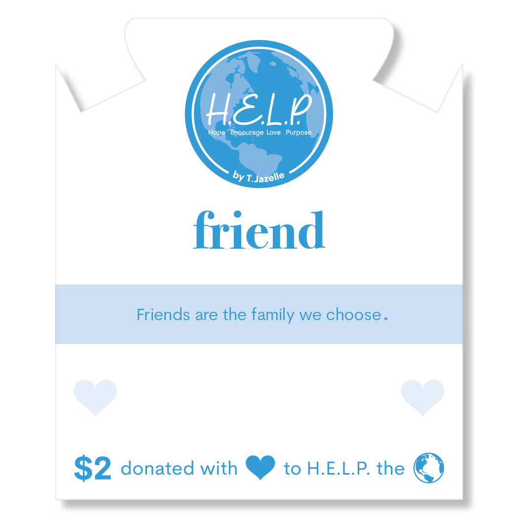 HELP by TJ Family Collection: Friend Bead with Pink Selenite Charity Bracelet