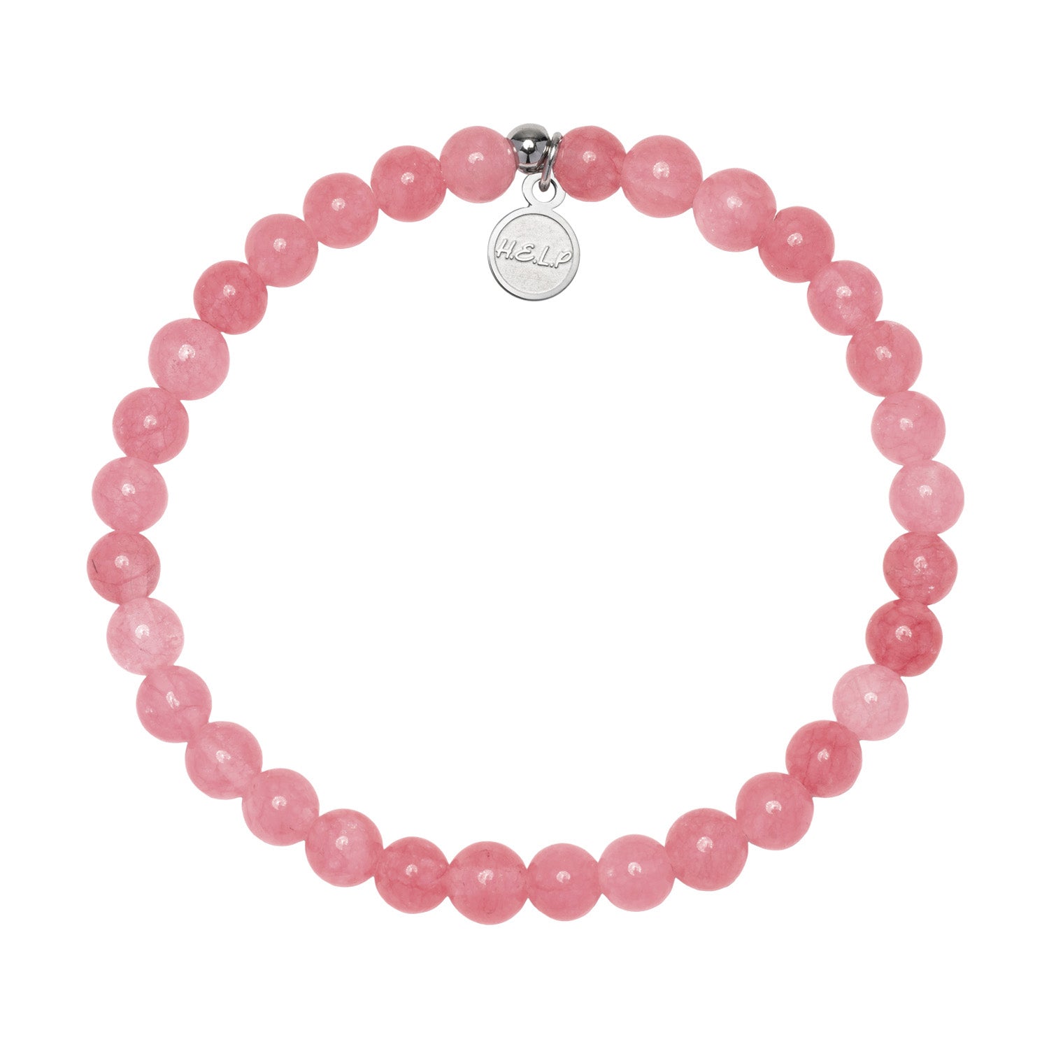 HELP by TJ Fire Within Stacker Bracelet with Cherry Jade Beads