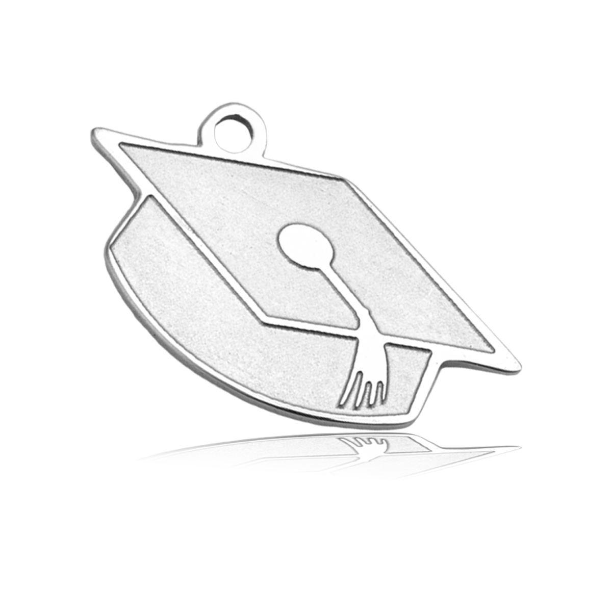 HELP by TJ Grad Cap Charm with Beige Crystal Charity Bracelet