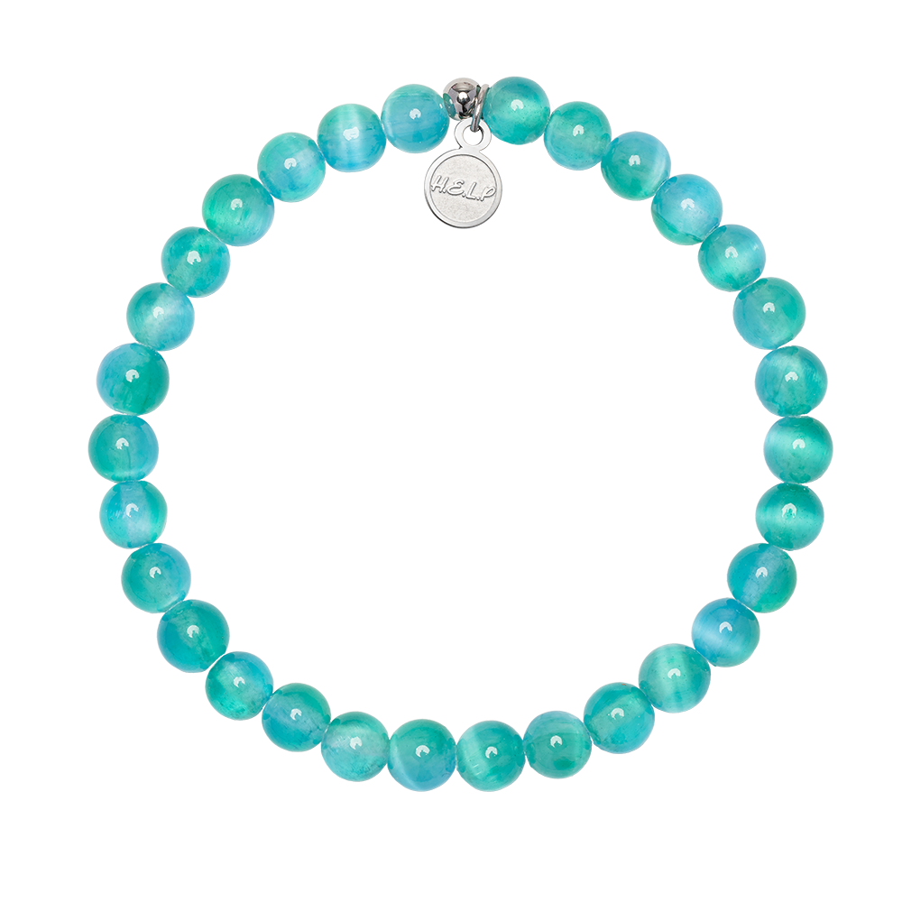 HELP by TJ Intuition Stacker Bracelet with Teal Selenite Beads