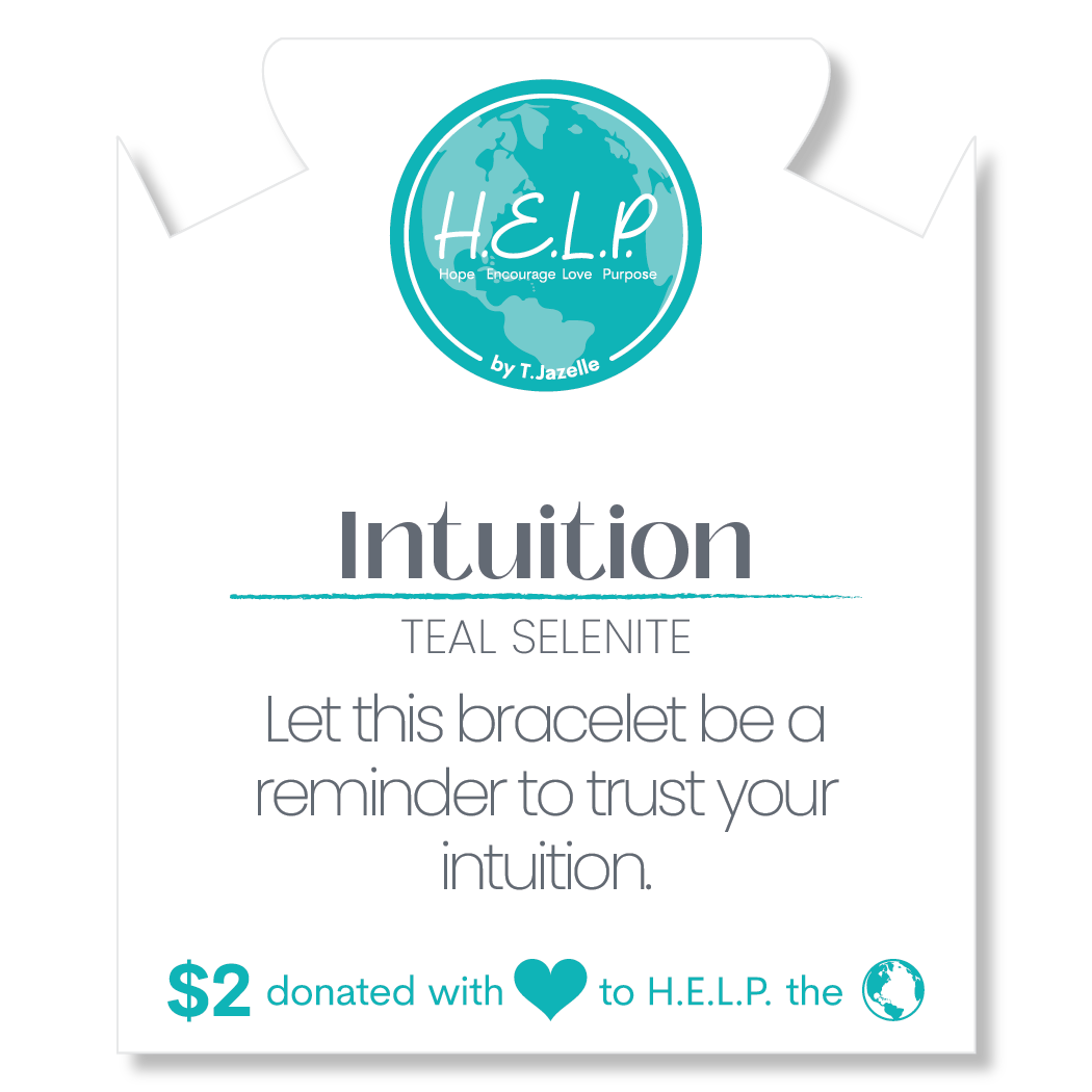 HELP by TJ Intuition Stacker Bracelet with Teal Selenite Beads