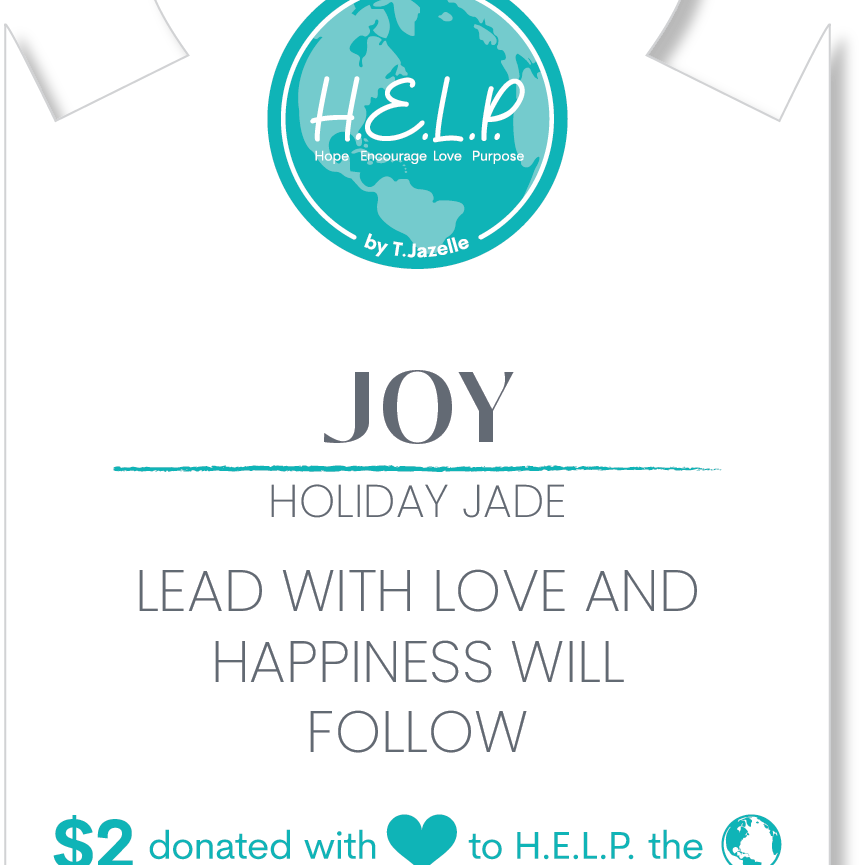 HELP by TJ Joy Stacker Bracelet with Holiday Jade Beads