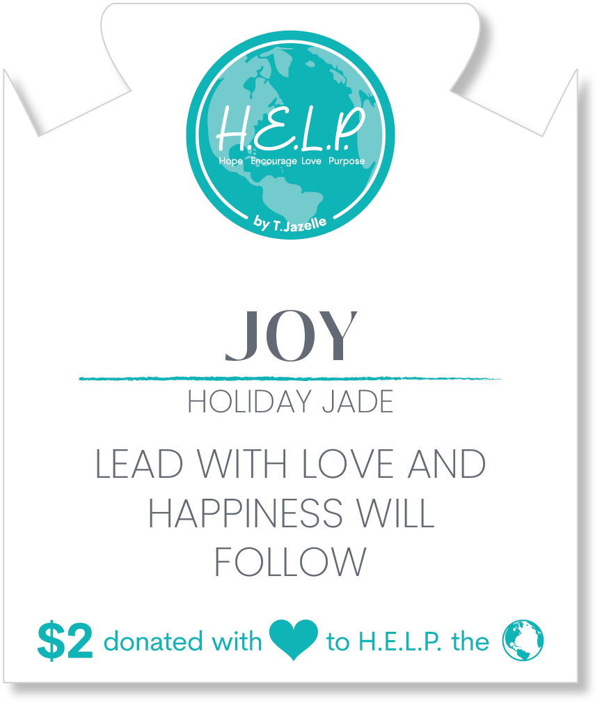 HELP by TJ Joy Stacker Bracelet with Holiday Jade Beads