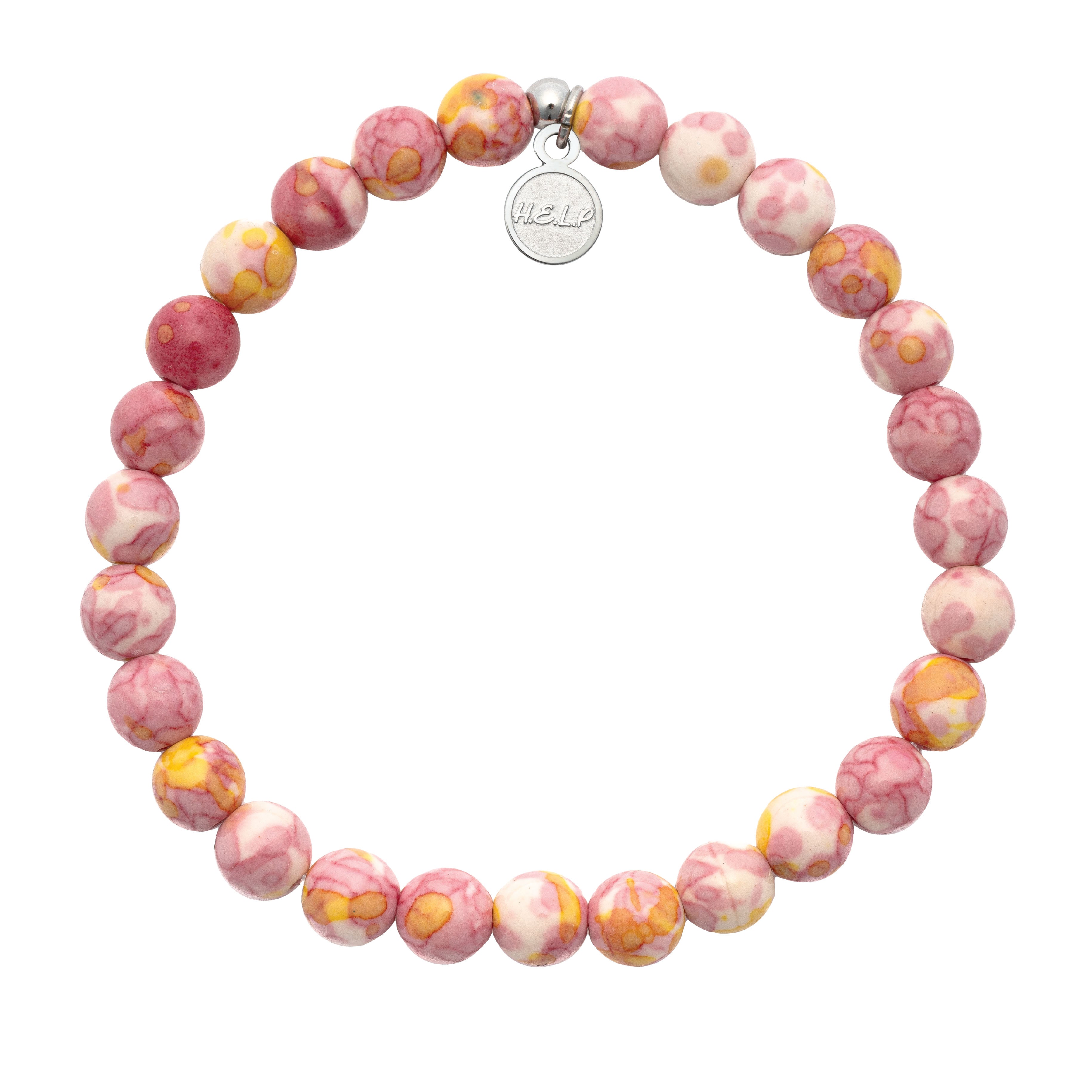 HELP by TJ Keep Going Stacker Bracelet with Lemonade Jade Beads