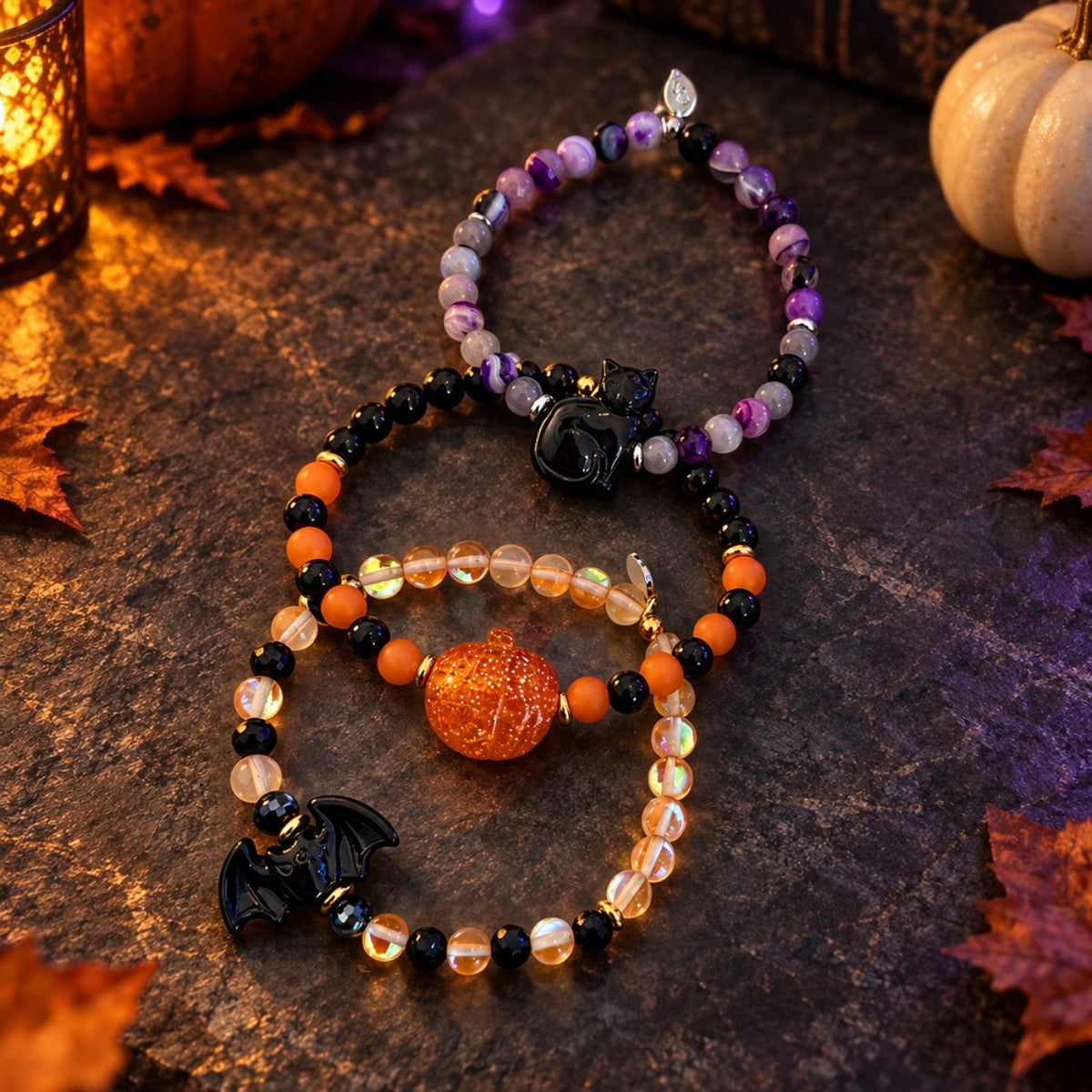 HELP by TJ Limited Edition Pumpkin with Onyx Charity Bracelet