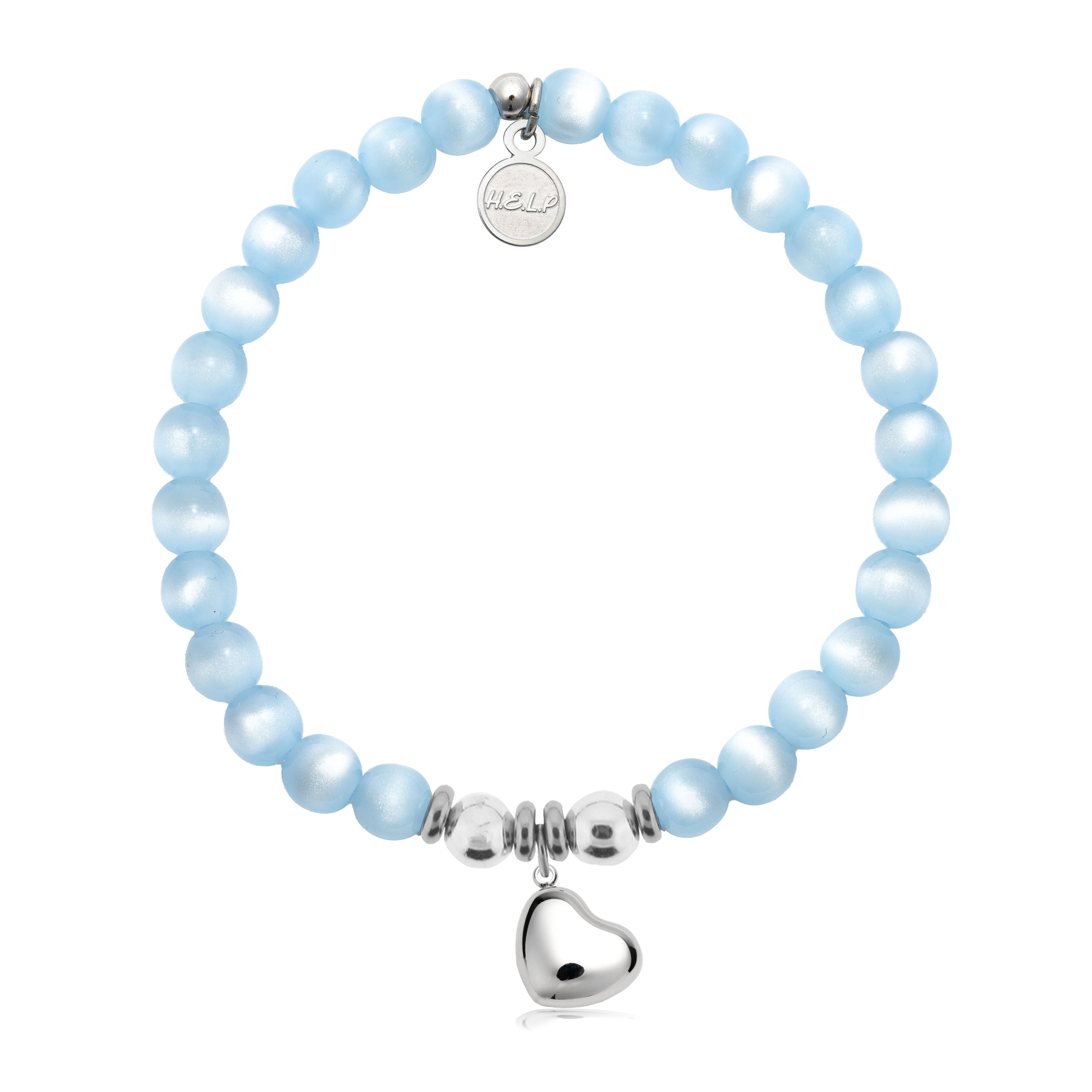 HELP by TJ Love Always Charm with Blue Selenite Charity Bracelet