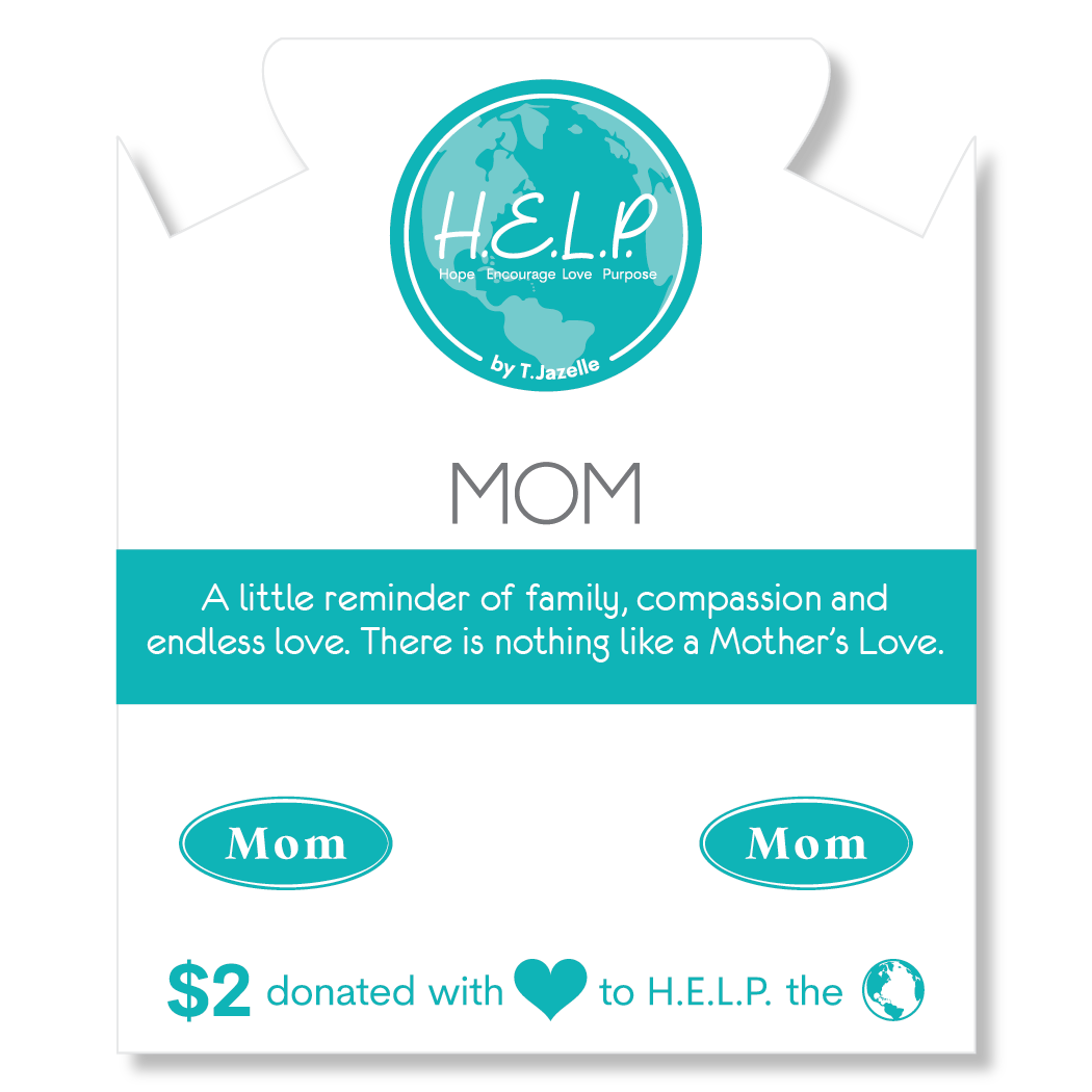 HELP by TJ Mom Charm with Teal Selenite Charity Bracelet