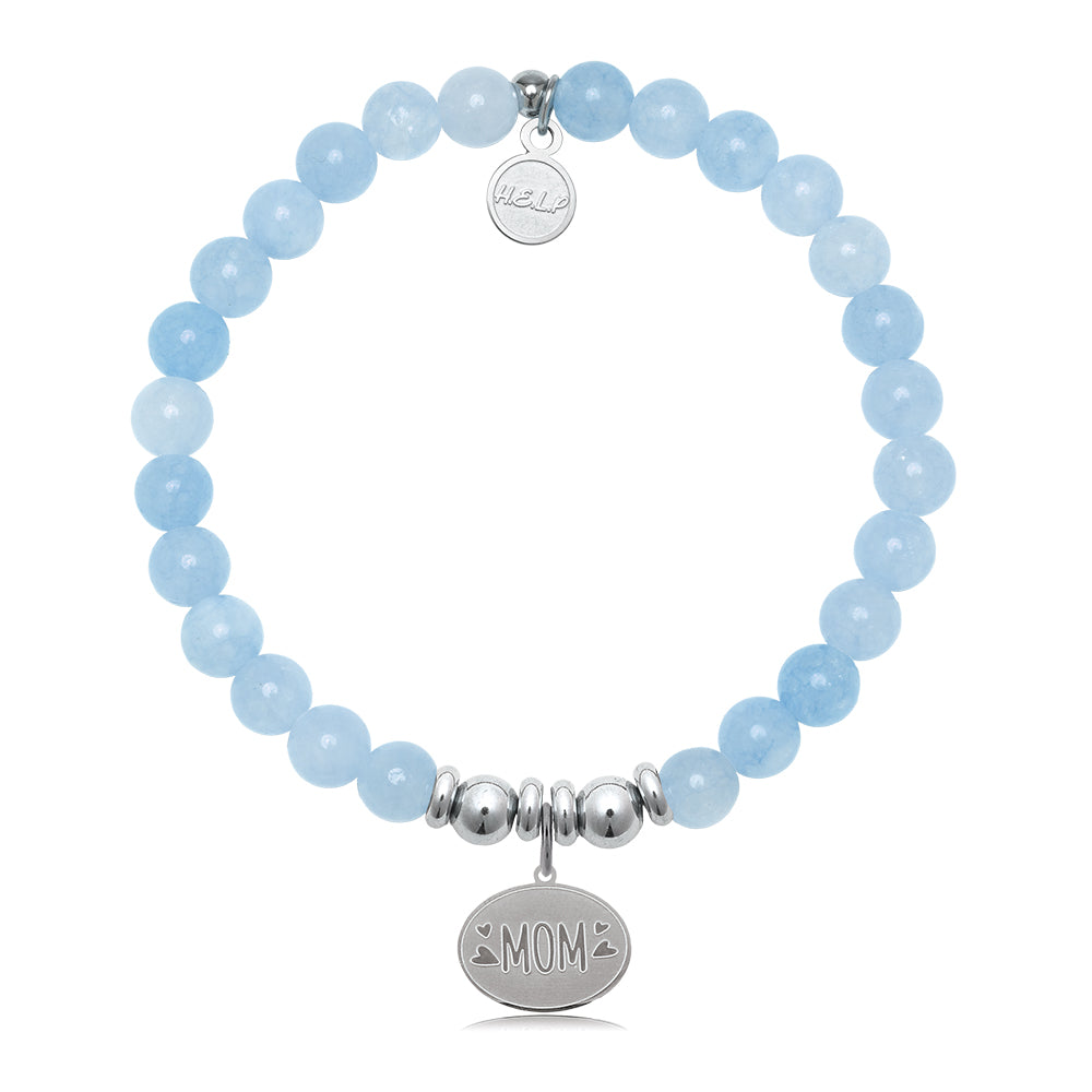 HELP by TJ Mom Hearts Charm with Light Blue Quartz Charity Bracelet