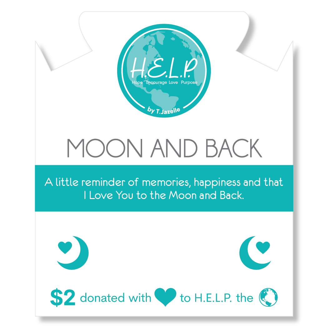 HELP by TJ Moon and Back Charm with Holiday Jade Charity Bracelet