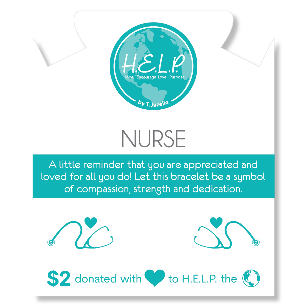 HELP by TJ Nurse Charm with Holiday Jade Charity Bracelet