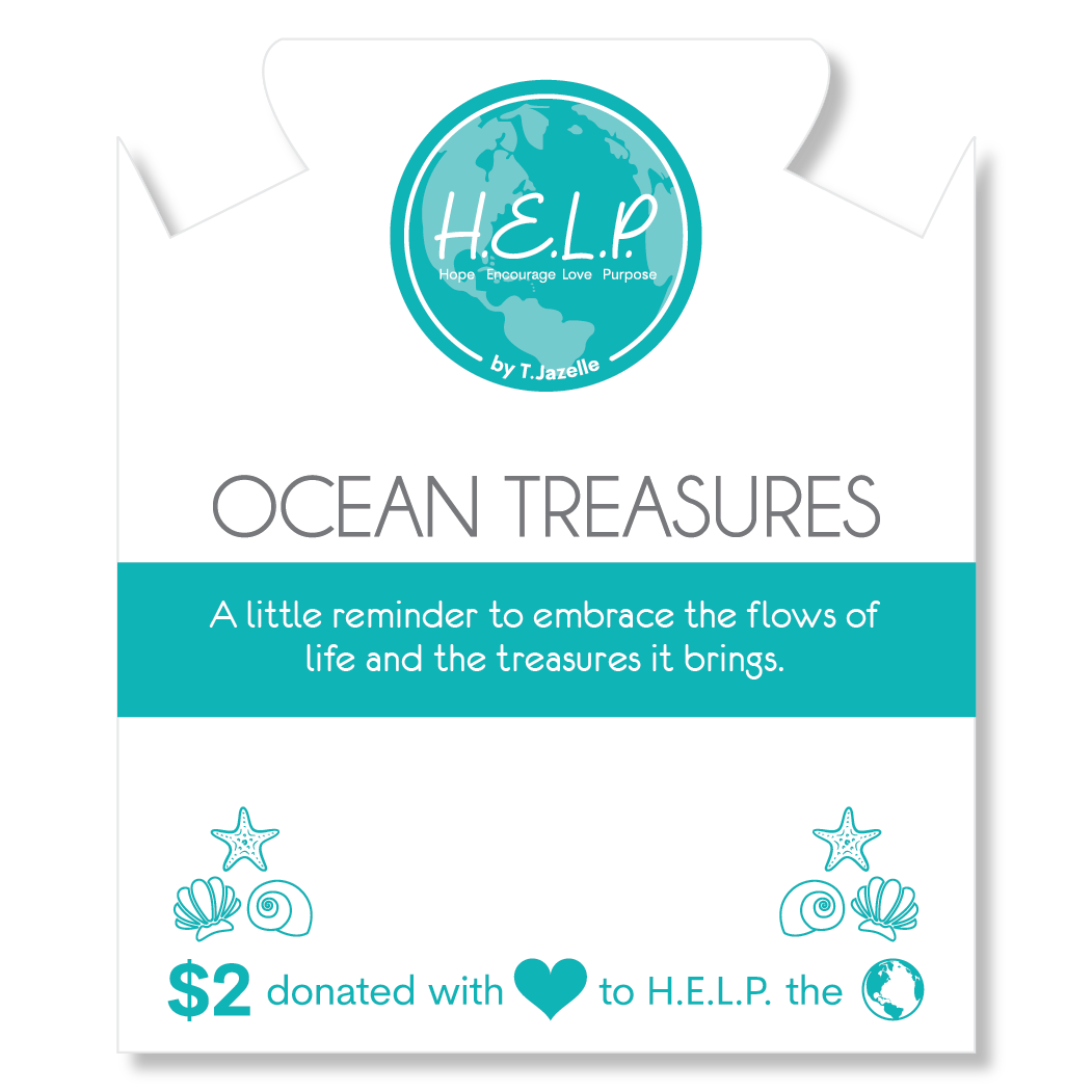HELP by TJ Ocean Treasures Charm with Yellow Jade Charity Bracelet
