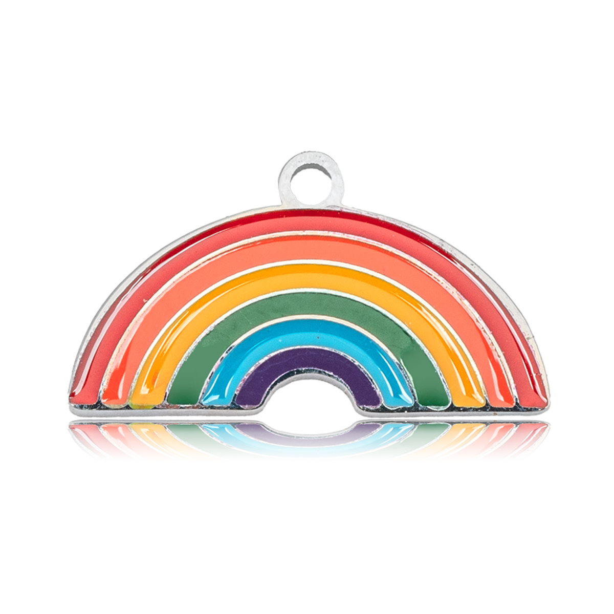 HELP by TJ Rainbow Enamel Charm with Purple Crystal Charity Bracelet