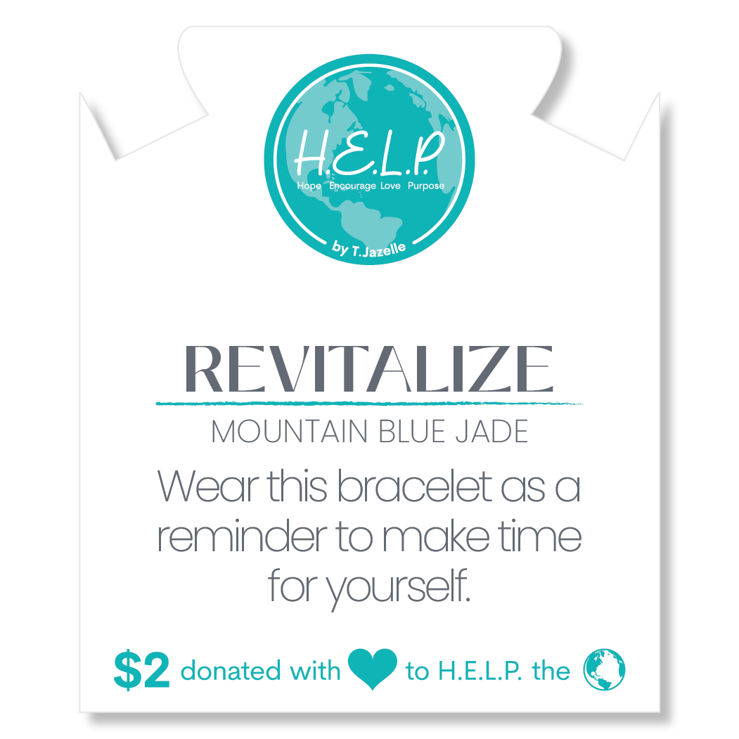HELP by TJ Revitalize Stacker Bracelet with Mountain Blue Jade Beads