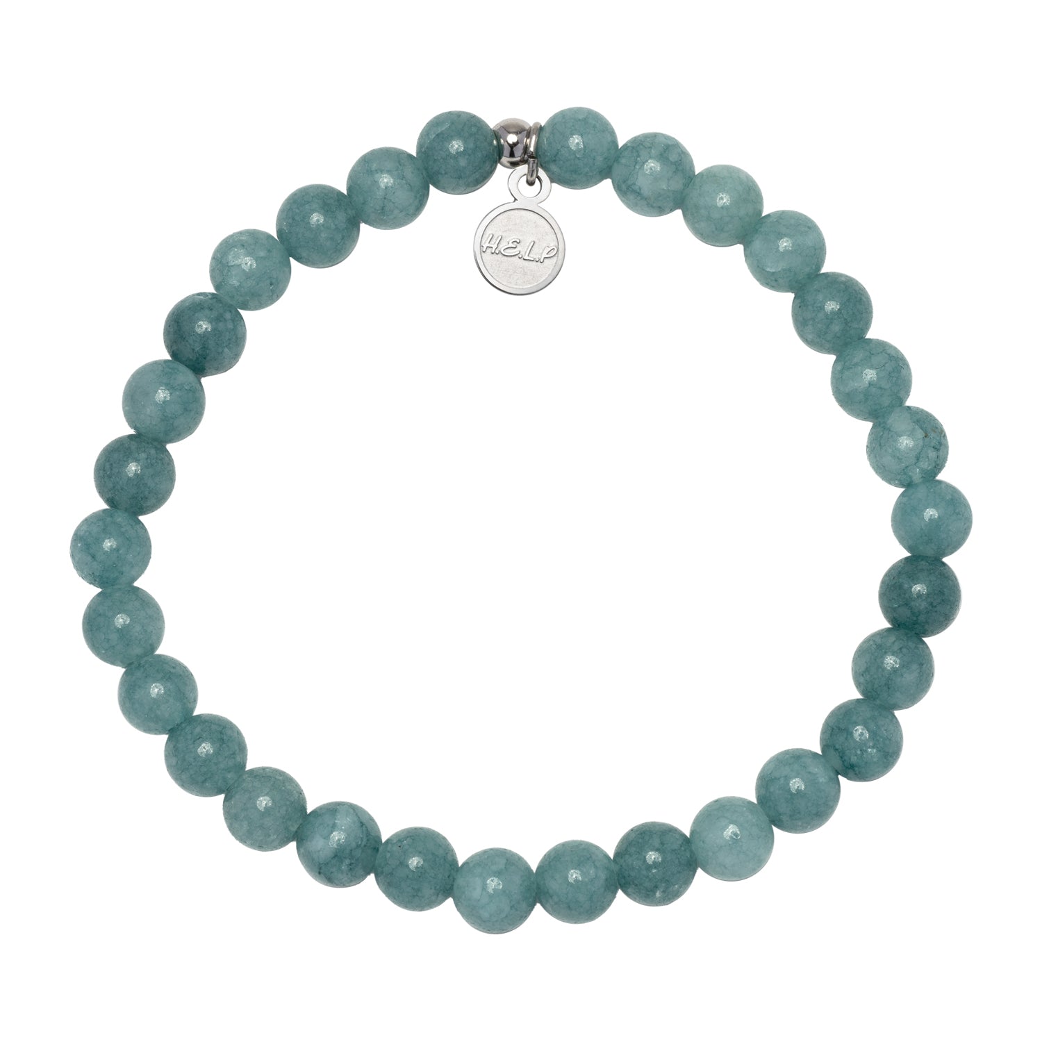 HELP by TJ Revitalize Stacker Bracelet with Mountain Blue Jade Beads
