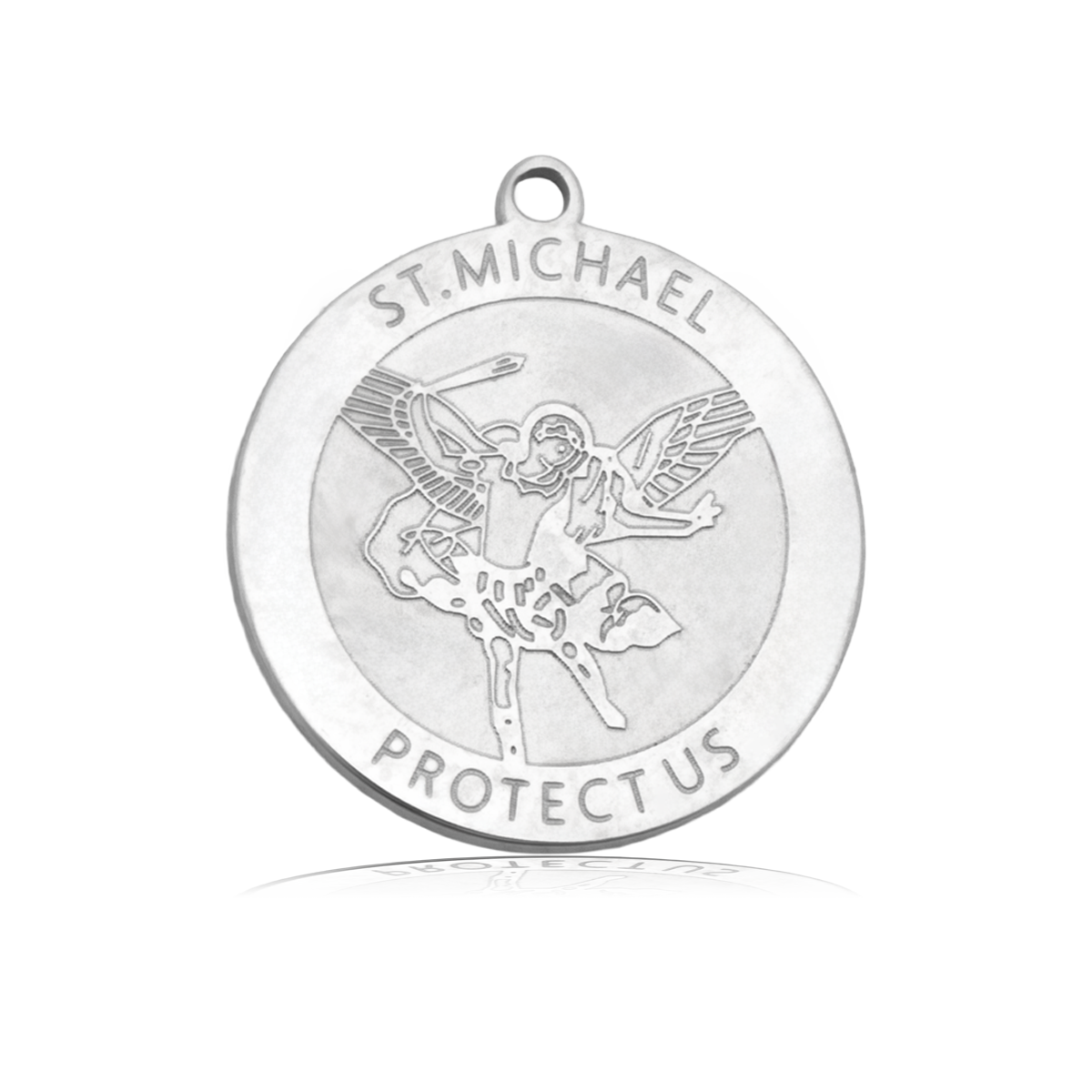 HELP by TJ Saint Michael Charm with Aqua Crystal Charity Bracelet