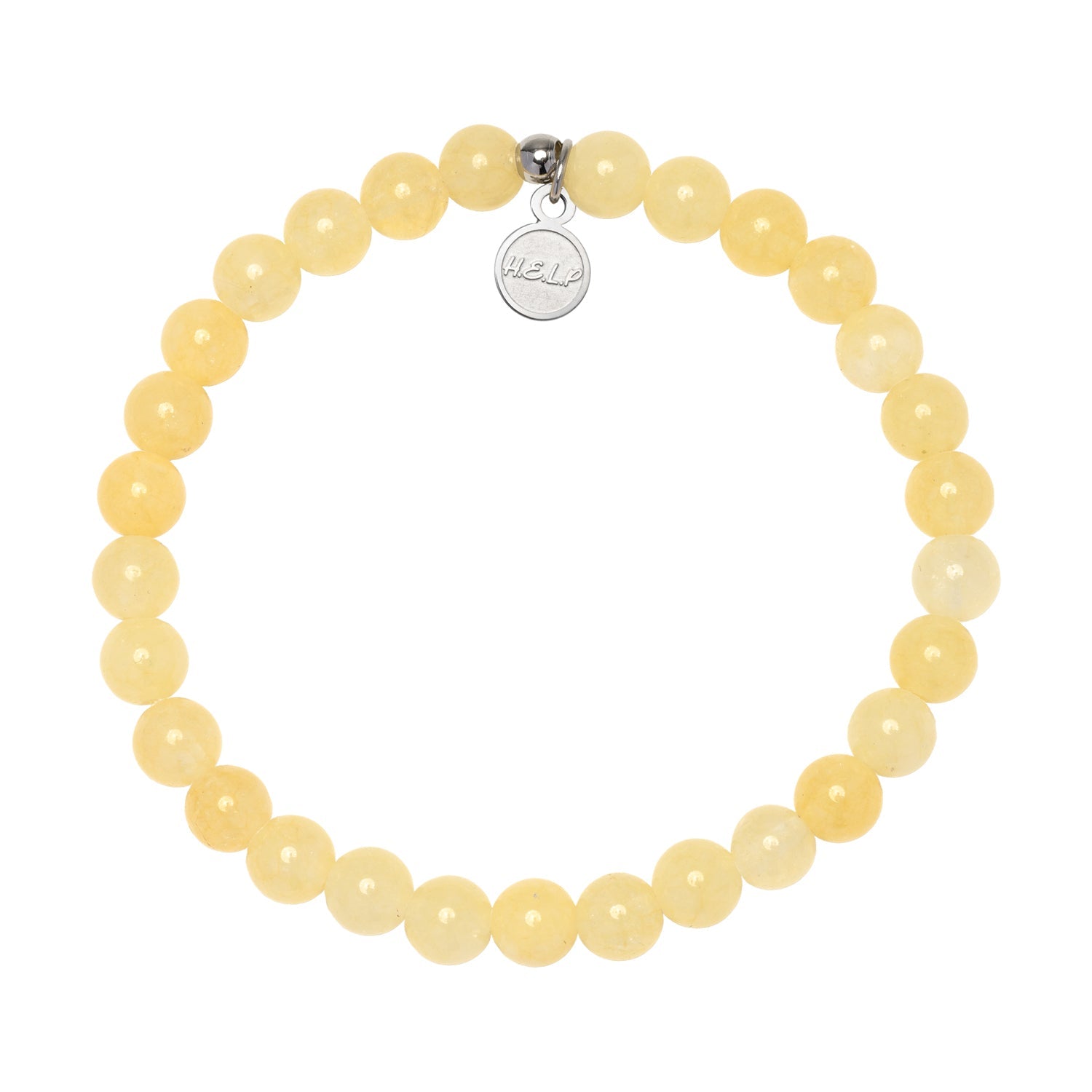 HELP by TJ Shine Bright Stacker Bracelet with Yellow Jade Beads
