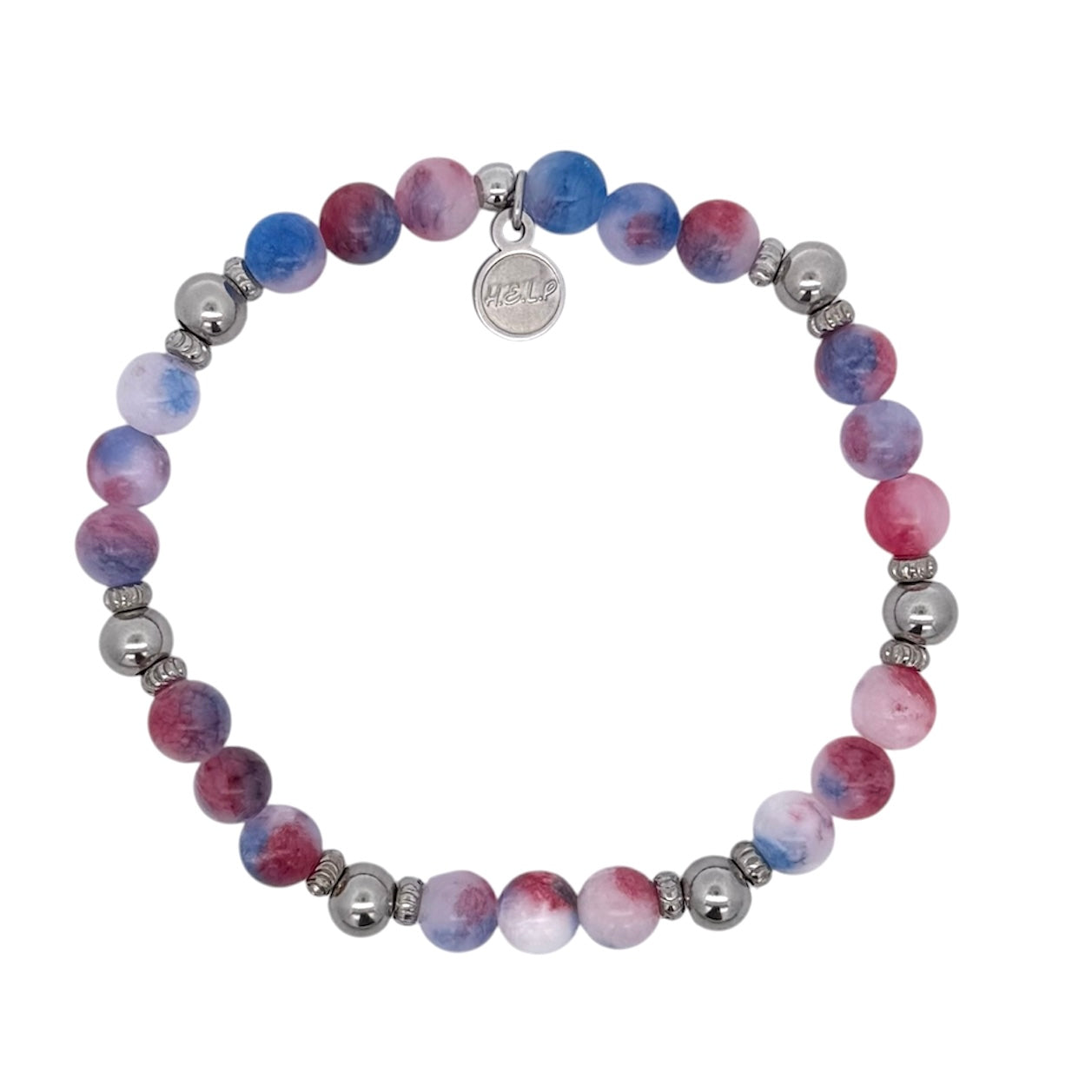 HELP by TJ Silver with America Jade Gemstone Bracelet