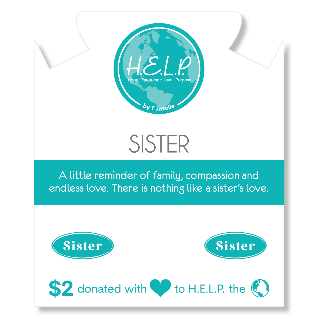 HELP by TJ Sister Charm with Holiday Jade Charity Bracelet