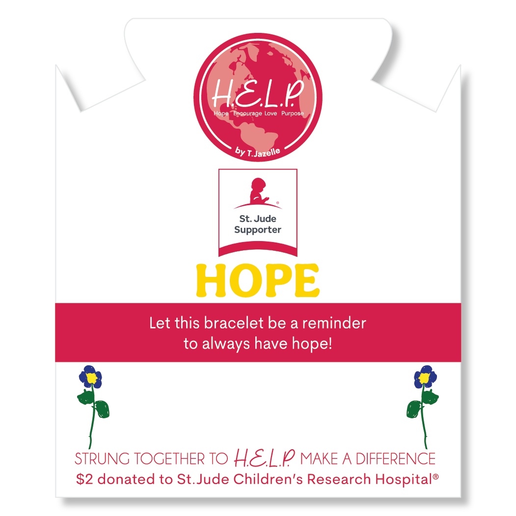 HELP by TJ St. Jude Collection: Flower Bar with Howlite Charity Bracelet