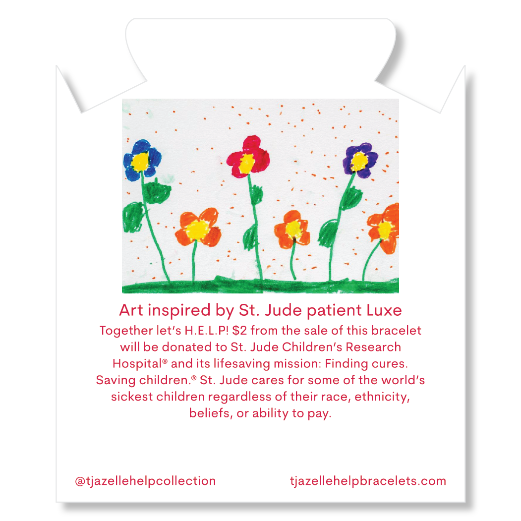 HELP by TJ St. Jude Collection: Flower Bar with Howlite Charity Bracelet