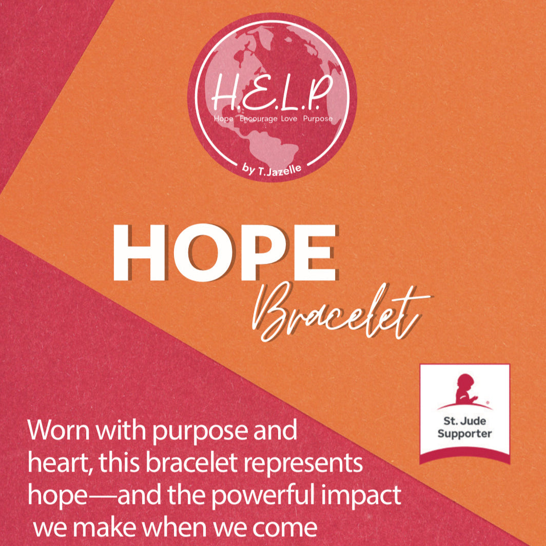 HELP by TJ St. Jude Exclusive Peach Selenite Bracelet