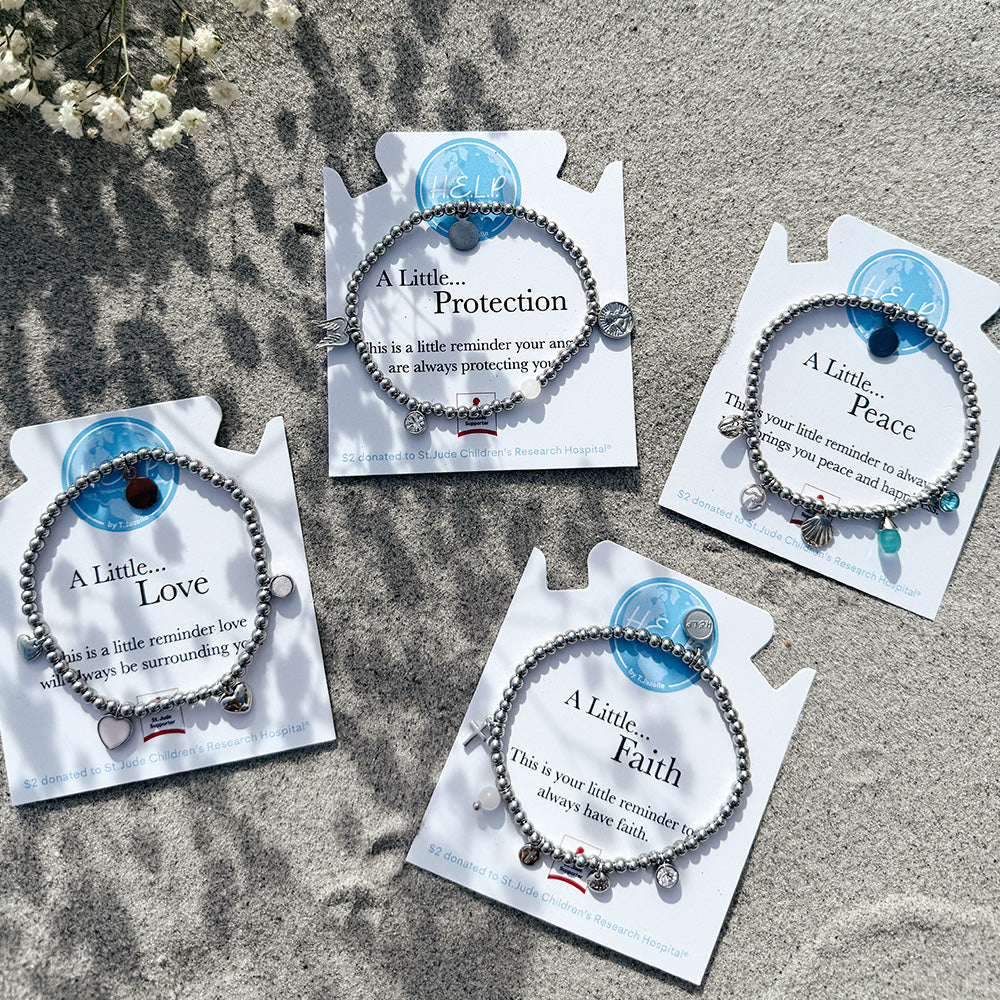 HELP by TJ St. Jude Love Little Multi Charms Charity Bracelet