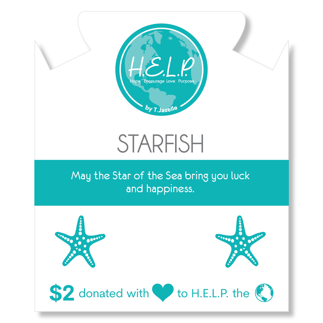 HELP by TJ Starfish Cutout Charm with Holiday Jade Charity Bracelet
