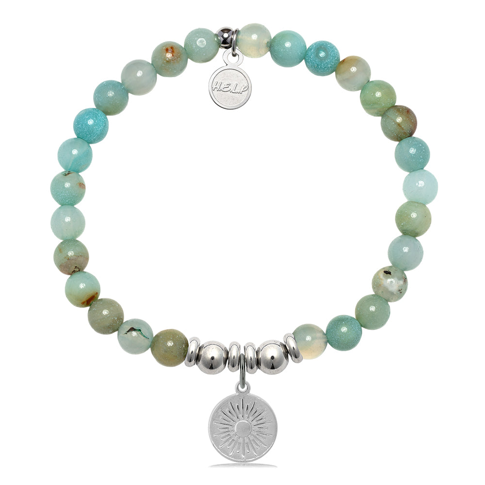 HELP by TJ Sunny Days Charm with Multi Amazonite Charity Bracelet