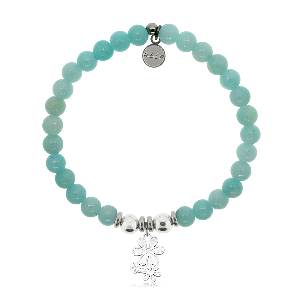 HELP by TJ Thank You Charm with Baby Blue Quartz Charity Bracelet