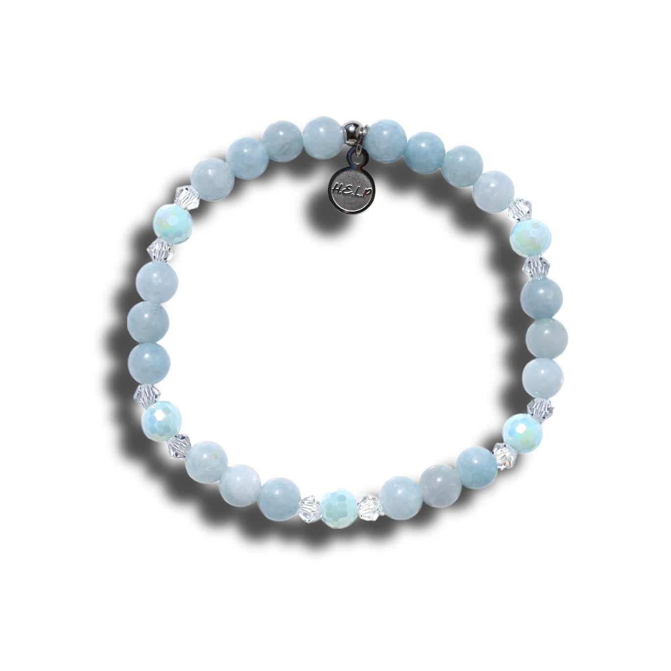 HELP by TJ The Giving Bracelet: Light Blue Quartz Charity Stacker