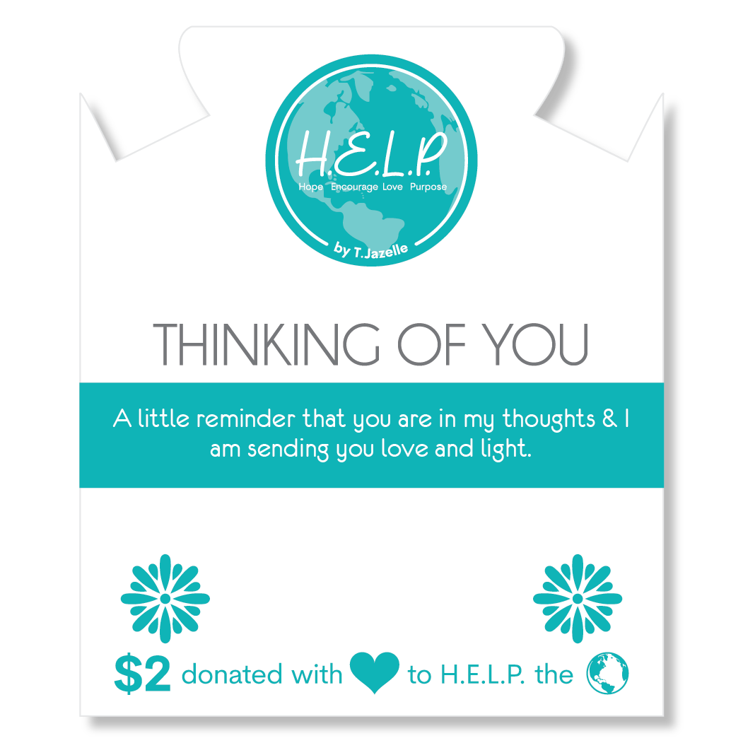 HELP by TJ Thinking of You Charm with Pastel Jade Charity Bracelet