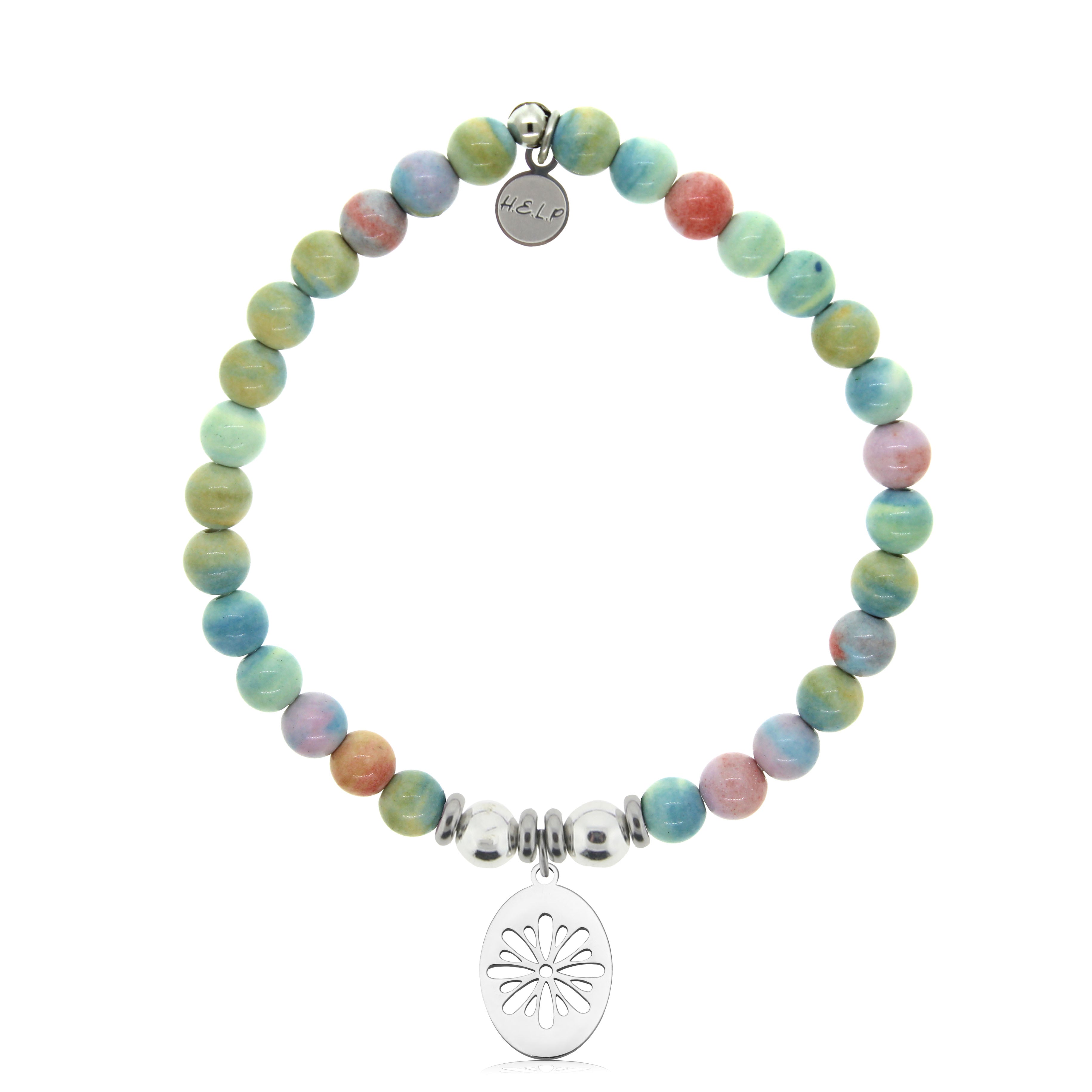 HELP by TJ Thinking of You Charm with Pastel Jade Charity Bracelet