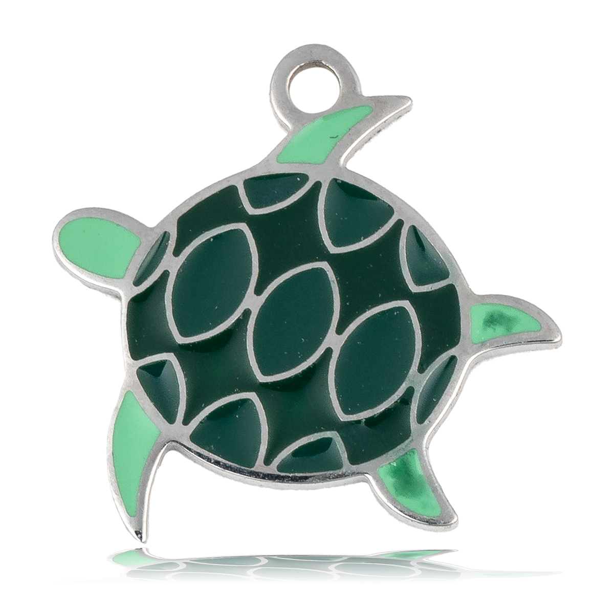 HELP by TJ Turtle Enamel Charm with Holiday Jade Charity Bracelet
