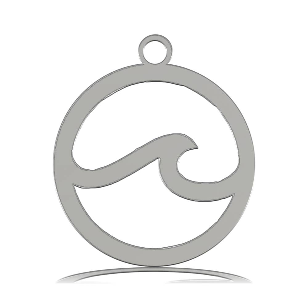 HELP by TJ Wave Cutout Charm with Black Crystal Charity Bracelet