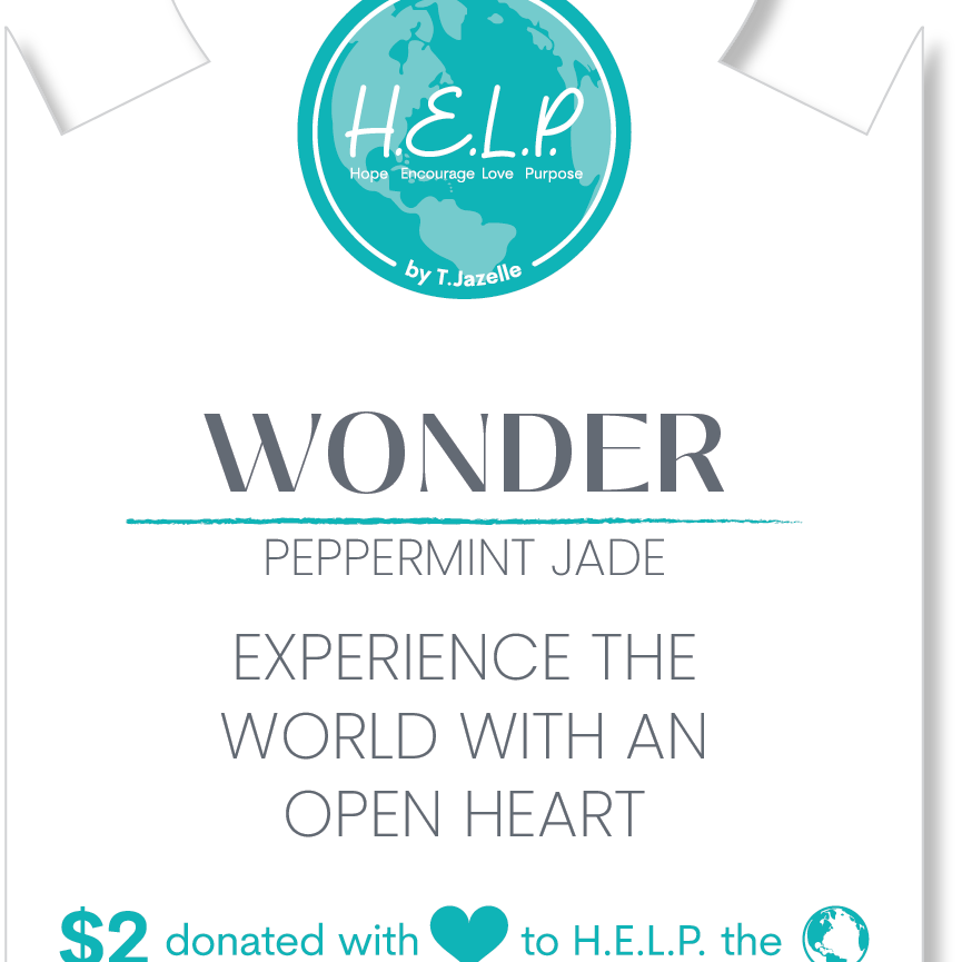 HELP by TJ Wonder Stacker Bracelet with Peppermint Jade Beads