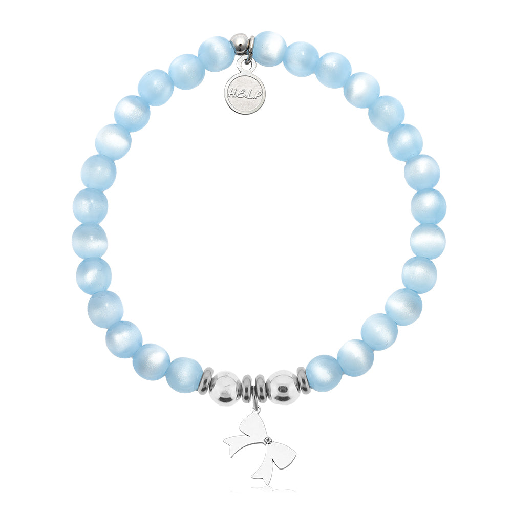HELP by TJ You Are A Gift Charm with Blue Selenite Charity Bracelet