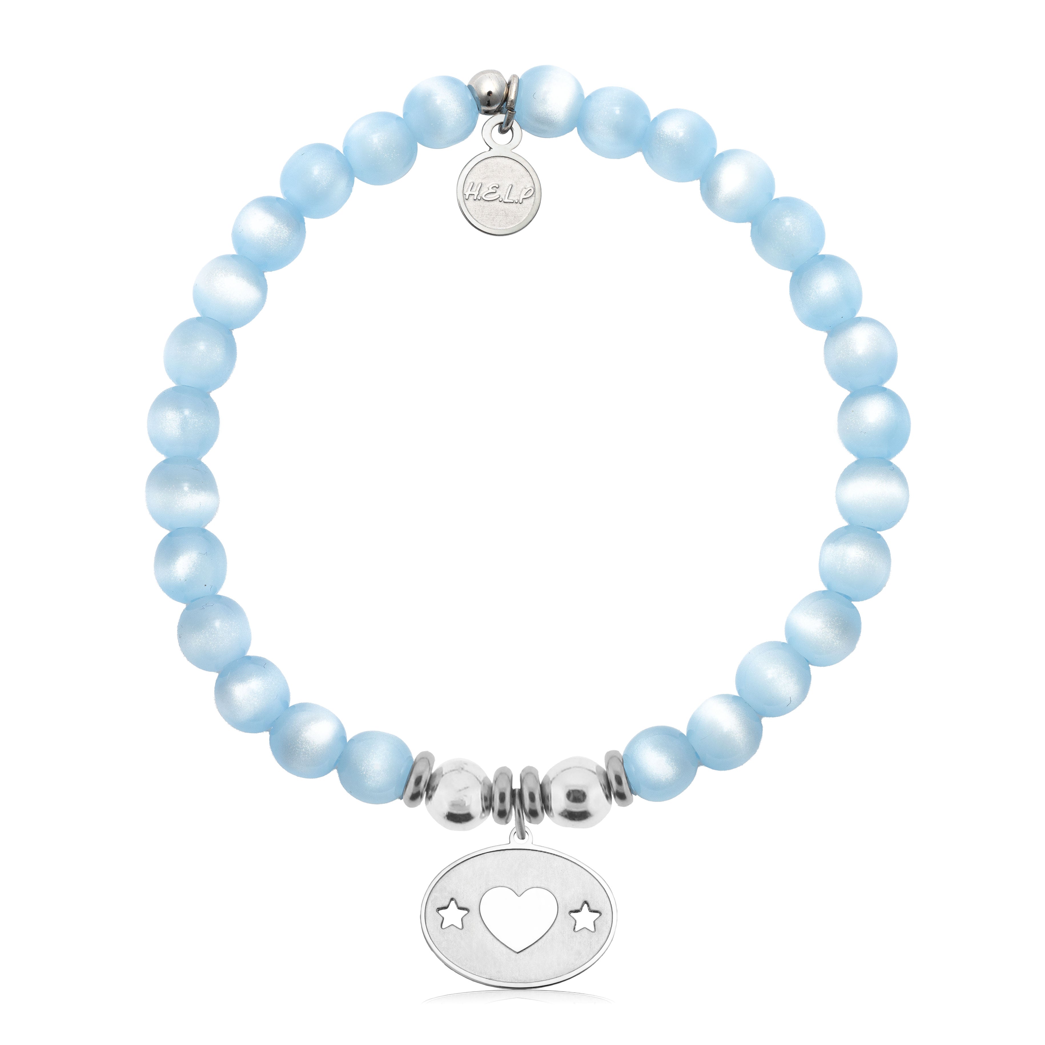 HELP by TJ Your Special Day Charm with Blue Selenite Charity Bracelet